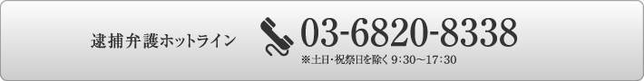 逮捕弁護ホットライン 03-6820-8338