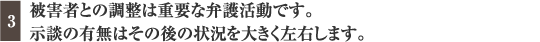 被害者との調整は重要な弁護活動です。示談の有無はその後の状況を大きく左右します。